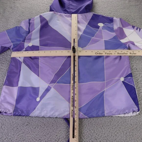 Disney Parks Tomorrowland Jacket Womens Small Purple Hooded Windbreaker - Picture 10 of 13